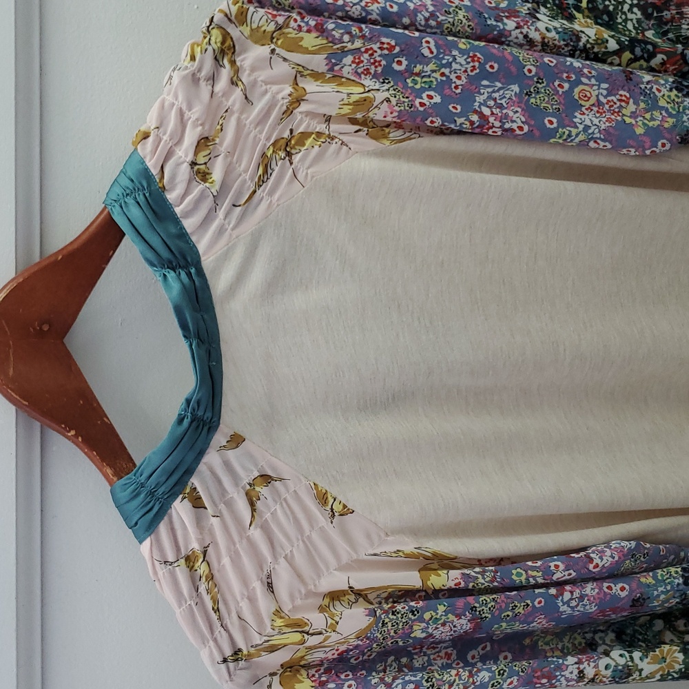 Anthropologie - Tiny Eleanor Balloon Sleeve Top Size XL Floral Print - Picture 11 of 13
